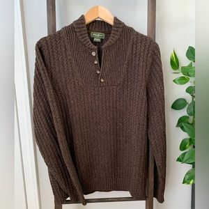 Eddie Bauer Henley style grandpa sweater